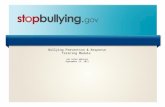 Bullying Prevention & Response Training Module Job Corps Webinar September 19, 2012 1.