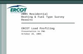 2005 Residential Heating & Fuel Type Survey Results ERCOT Load Profiling Presentation to PWG October 26, 2005.