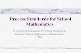 Process Standards for School Mathematics Principles and Standards for School Mathematics National Council of Teachers of Mathematics, 2000.
