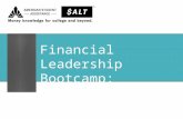 Financial Leadership Bootcamp: Bring It!. 2 Today's Workout Set 1: Budgeting Set 2: Savings Set 3: Credit Set 4: Resources Set 5: Bring It! SALT CREATED.
