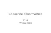 Endocrine abnormalities PN4 Winter 2008. Common Key Features of Hormones All hormones exert their effect at low blood concentrations Receptors on or.