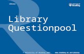 © University of Reading 2007  Library Library Questionpool.