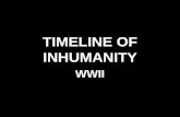 TIMELINE OF INHUMANITY WWII. WORLD WAR I ENDS-NOVEMBER 11, 1918 ENABLING ACT GIVES HITLER POWER-MARCH 23, 1933.