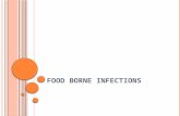 F OOD BORNE INFECTIONS. F OOD BORNE ILLNESS Any illness resulting from the consumption of contaminated food: Pathogenic bacteria Viruses Parasites Toxic.