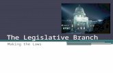 The Legislative Branch Making the Laws. Bicameral Legislature Power is shared between the two houses. Requirements for each house differ. Each house has.