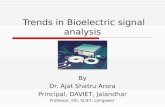 Trends in Bioelectric signal analysis By Dr. Ajat Shatru Arora Principal, DAVIET, Jalandhar Professor, EIE, SLIET, Longowal.