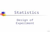 1/54 Statistics Design of Experiment. 2/54 An Introduction to Experimental Design Completely Randomized Designs Randomized Block Design Factorial Experiments.