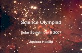 Science Olympiad Solar System Div B 2007 Joshua Haislip.