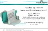 Puzzled by Policy: Helping you to be part of the EU (CIP-ICT-PSP-2009-3bis) Funded by Competitiveness and Innovation Framework Programme – ICT Policy Support.