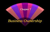 Business Ownership Chapter 7. 3 Basic Types of Business Ownership.