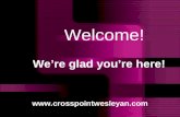 We’re glad you’re here!  Welcome!