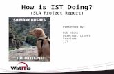 How is IST Doing? (SLA Project Report) 1 Presented By: Bob Hicks Director, Client Services IST.