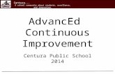 AdvancEd Continuous Improvement Centura Public School 2014 Centura... A school community about students, excellence, and innovation.