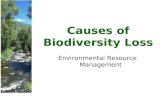 Causes of Biodiversity Loss Environmental Resource Management.