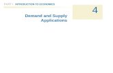 PART I INTRODUCTION TO ECONOMICS 4 Demand and Supply Applications.