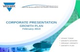 CORPORATE PRESENTATION GROWTH PLAN February 2014  VISHAY TODAY  GROWTH DRIVERS  ORGANIC GROWTH  GROWTH PLAN.