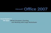 Microsoft® Office 2007 Excel Chapter 3: MC-Quiz: What-If Analysis, Charting, and Working with Large Worksheets.