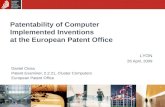 Patentability of Computer Implemented Inventions at the European Patent Office Daniel Closa Patent Examiner, 2.2.21, Cluster Computers European Patent.