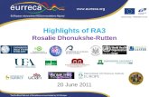Highlights of RA3 Rosalie Dhonukshe-Rutten 20 June 2011.