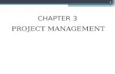 CHAPTER 3 PROJECT MANAGEMENT 1. Chapter Objectives Explain project planning, scheduling, monitoring and reporting Describe work breakdown structures,