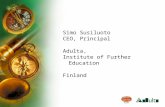 Simo Susiluoto CEO, Principal Adulta, Institute of Further Education Finland.