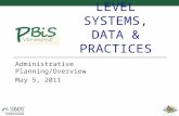 INTENSIVE LEVEL SYSTEMS, DATA & PRACTICES Administrative Planning/Overview May 5, 2011.