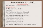 Revolutions 12/17/12  OBJECTIVE: Examine “Matter of Fact”. MCSS WH-6.1.5 I. Administrative Stuff -attendance II. The Day the Universe.