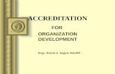 ACCREDITATION FOR ORGANIZATION DEVELOPMENT Engr. Ronilo S. Saguit, MAURP.