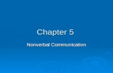 Chapter 5 Nonverbal Communication. Vocabulary  Nonverbal Message- Facial expressions or body language used to convey messages  Body language- The way.