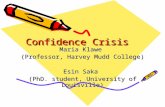 Confidence Crisis Maria Klawe (Professor, Harvey Mudd College) Esin Saka (PhD. student, University of Louisville)