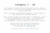 Category 3 - 20 This group of slides has been designed to assist students endeavoring to memorize the scripture passages chosen by The National Bible Bee.
