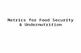 Metrics for Food Security & Undernutrition. Outline Information requirements for Policy Approaches to measure food insecurity and under nutrition FAO.
