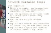 Network hardware tools Unit objective Given a scenario, use appropriate hardware tools to troubleshoot connectivity problems Use the appropriate software.