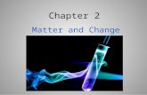 Chapter 2 Matter and Change. States of Matter No definite shape No definite volume Very compressible No definite shape Definite volume Not compressible.