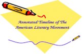 Annotated Timeline of The American Literary Movement.