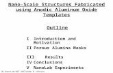 OU NanoLab/NSF NUE/Bumm & Johnson Nano-Scale Structures Fabricated using Anodic Aluminum Oxide Templates Outline IIntroduction and Motivation IIPorous.