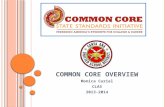 C OMMON C ORE OVERVIEW Monica Curiel CLAS 2013-2014.
