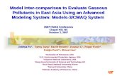 Model Inter-comparison to Evaluate Gaseous Pollutants in East Asia Using an Advanced Modeling System: Models-3/CMAQ System 2007 CMAS Conference Chapel.