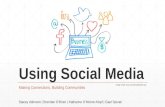 Using Social Media Making Connections, Building Communities Stacey Atkinson | Brendan O’Brien | Katharine O’Moore-Klopf | Gael Spivak Image credit: .
