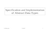 Cs784(Prasad)L34ADT1 Specification and Implementation of Abstract Data Types.