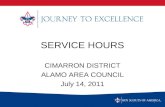 SERVICE HOURS CIMARRON DISTRICT ALAMO AREA COUNCIL July 14, 2011 1.