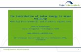 The Contribution of Solar Energy to Green Buildings Meeting Environmental and Economic Objectives Andrea Bodenhagen Solar Integrated Technologies GmbH.