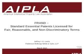 1 1 1 AIPLA Firm Logo American Intellectual Property Law Association FRAND – Standard Essential Patents Licensed for Fair, Reasonable, and Non-Discriminatory.