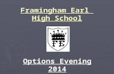 Framingham Earl High School Options Evening 2014.