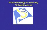 Pharmacology In Nursing GI Medications. Drugs To Tx Peptic Ulcer Disease Antacids Helicobacter Pylori Agents Histamine-2 Receptor Antagonists Proton Pump.
