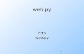 1 web.py http web.py. 2 Agenda Introduction to http URL, URI Method: GET, POST Response Code: 200, 400, 401 Introduction to web.py.