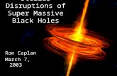 Stellar Disruptions of Super Massive Black Holes Ron Caplan March 7, 2003