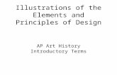 Illustrations of the Elements and Principles of Design AP Art History Introductory Terms.