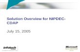 Solution Overview for NIPDEC- CDAP July 15, 2005.