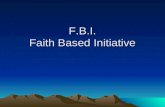 F.B.I. Faith Based Initiative. Sample SCREEN SHOT ONLY.